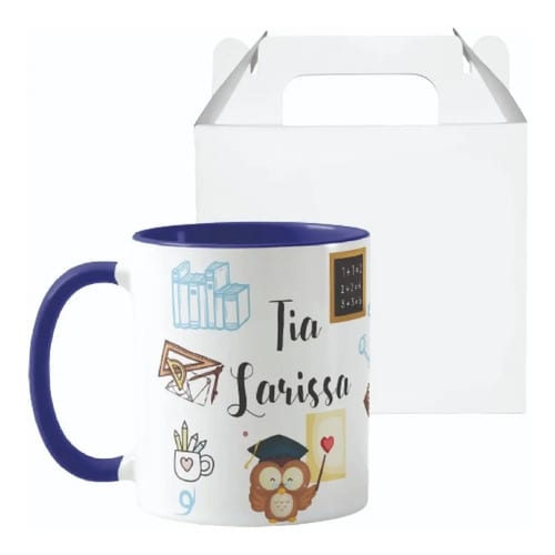 Caneca Personalizada Criativa Dia dos Professores Nome - Dia dos Professores (Professor(a))