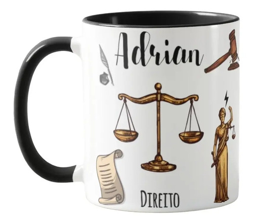 Caneca Presente Profissão Direito Nome Advogado - Profissões (Advogado(a))