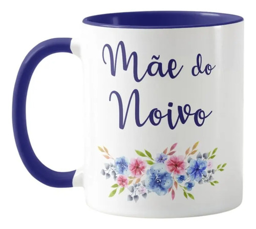 Caneca Lembrança Mãe do Noivo Recordação Casamento Azul - Casamento (Convidados)