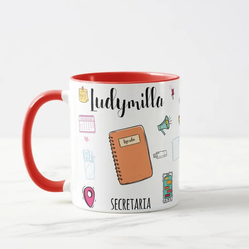 Caneca Personalizada Secretaria Executiva com Nome Profissão - Profissões (Secretaria)