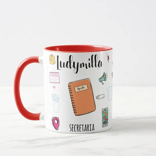 Caneca Personalizada Secretaria Executiva com Nome Profissão - Profissões (Secretária)