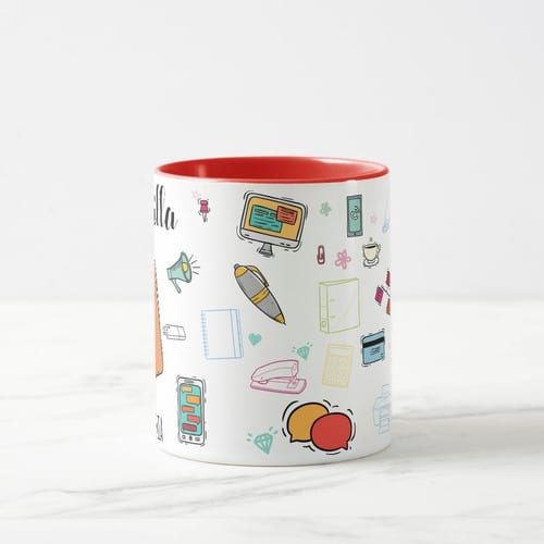 Caneca Personalizada Secretaria Executiva com Nome Profissão