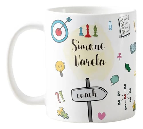 Caneca Coach Presente Perfeito Profissão Coaching com Nome - Profissões (Coach)