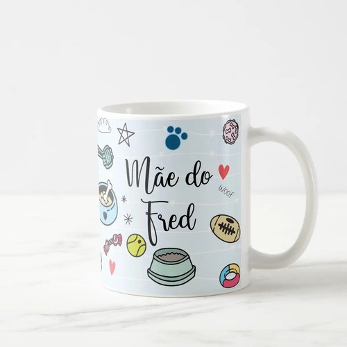 Caneca Criativa de Bulldog Frances Cachorro Mãe de Pet