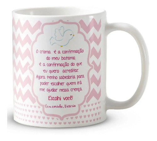 Caneca Personalizada Crisma Presente Especial Madrinha