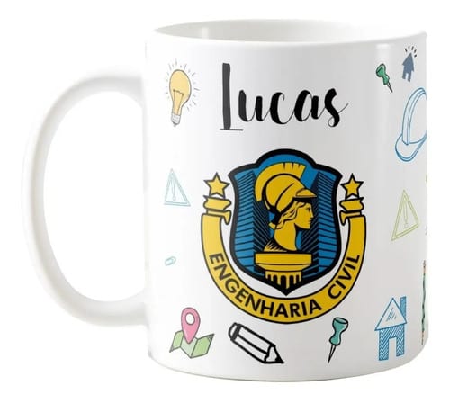 Caneca Engenharia Civil Presente Criativo Engenheiros - Profissões (Engenheiro(a))