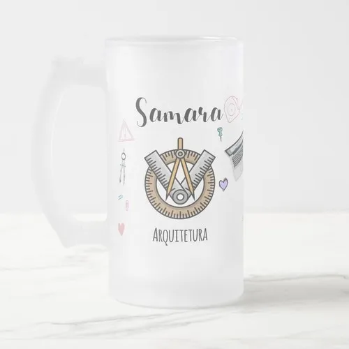 Copo de Cerveja Arquitetura Presente Criativo Arquiteta