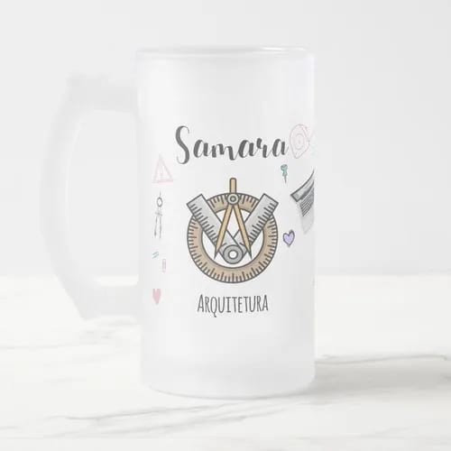 Copo de Cerveja Arquitetura Presente Criativo Arquiteta