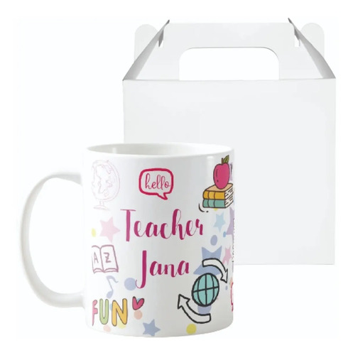 Caneca Presente Dia dos Professores Professora de Inglês - Dia dos Professores (Professor(a))