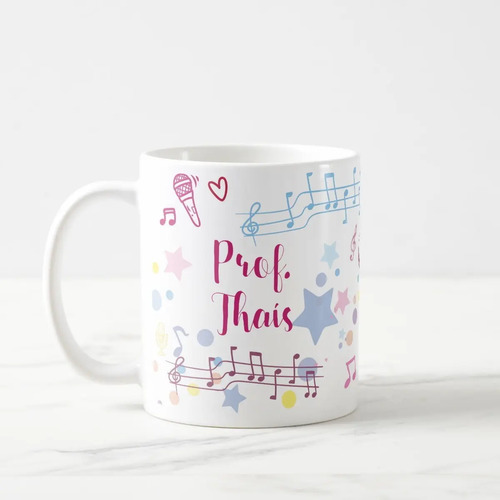 Caneca Professora de Música com Agradecimento
