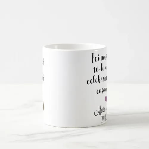 Caneca Celebrante Casamento Presente com Nome Pastor