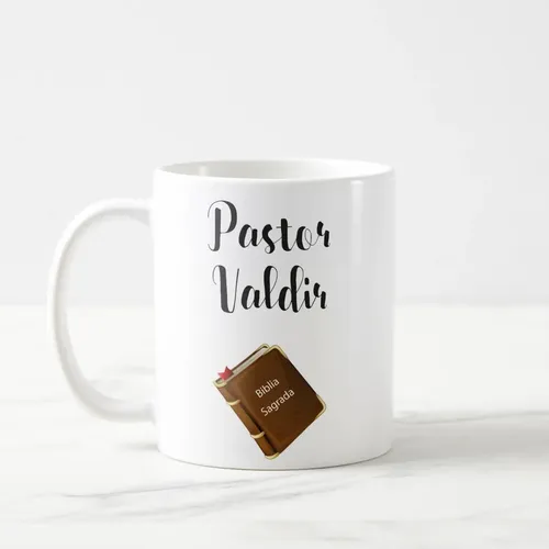 Caneca Celebrante Casamento Presente com Nome Pastor