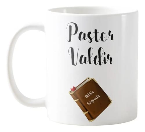 Caneca Celebrante Casamento Presente com Nome Pastor - Casamento (Casal)