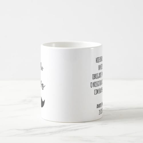 Caneca Personalizada Criativa Pai do Noivo Casamento Bigode