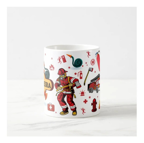 Caneca Criativa Corpo de Bombeiros Personalizada com o Nome