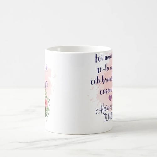 Caneca Personalizada Pastora Celebrante Casamento
