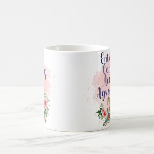 Caneca Personalizada Feminina Entrego Confio Aceito Agradeço