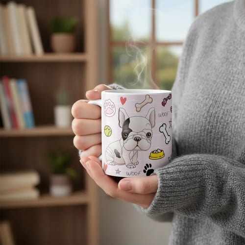 Caneca Personalizada Criativa Bulldog Frances Pet Cachorra
