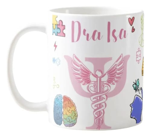 Caneca Psiquiatria Medicina Presente Médica Psiquiatra - Profissões (Médico(a))