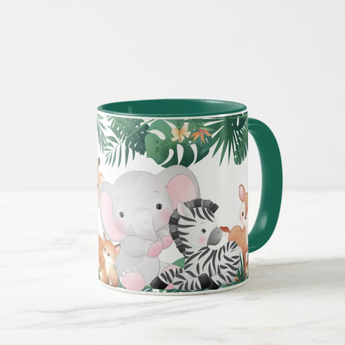 Caneca Lembrança Infantil Safari Aniversário Nascimento