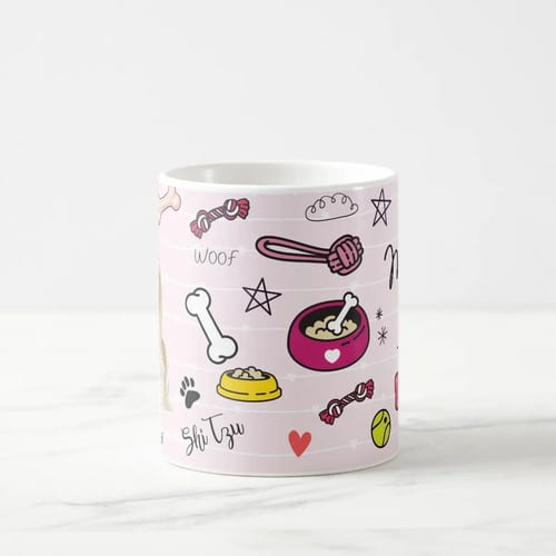 Caneca Shi Tzu Presente Pet Mãe de Cachorro com Nome