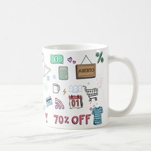 Caneca Personalizada Feminina Profissão Vendedora com Nome
