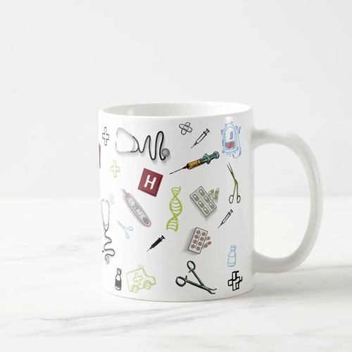 Caneca Enfermagem Presente Criativo Profissão Enfermeiro