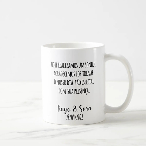 Caneca Casamento Marsala Presente Criativo Avó do Noivo