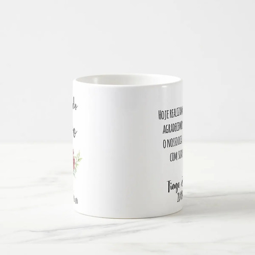Caneca Casamento Marsala Presente Criativo Avó do Noivo