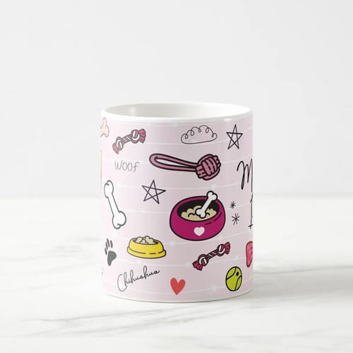 Caneca Criativa Mãe de Pets Chihuahua Cachorro com Nome