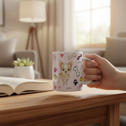 Caneca Criativa Mãe de Pets Chihuahua Cachorro com Nome