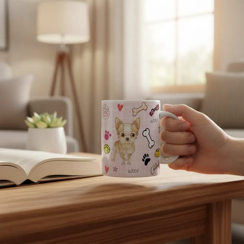 Caneca Criativa Mãe de Pets Chihuahua Cachorro com Nome