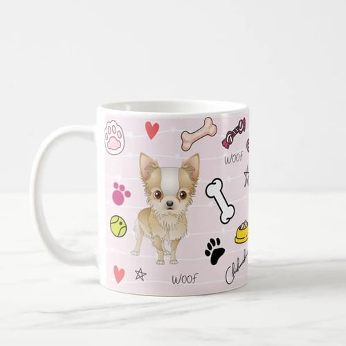 Caneca Criativa Mãe de Pets Chihuahua Cachorro com Nome