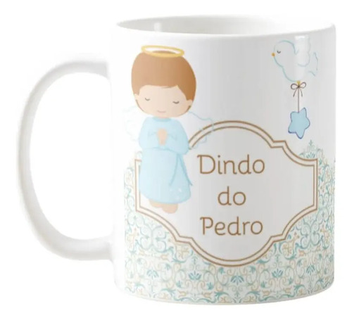 Caneca Convite Criativo para Padrinho Dindo de Batizado - Batizado (Padrinho)