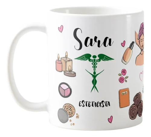 Caneca Presente Criativo Esteticista Profissão Estética - Profissões (Cabeleireiro(a))