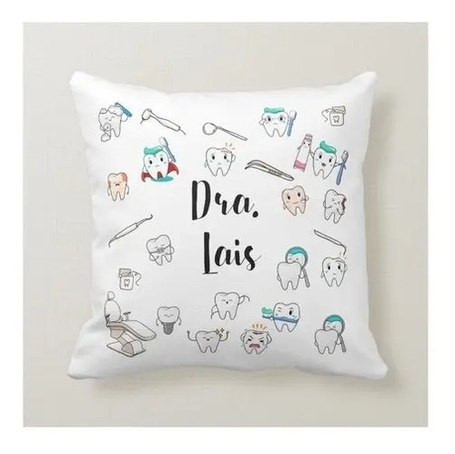Almofada Decoração Personalizada Odontologia c Nome