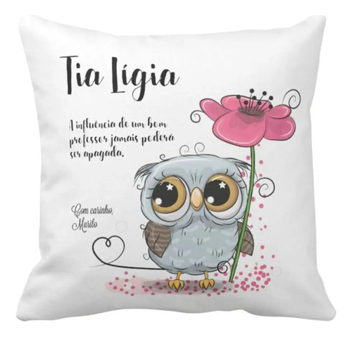 Almofada Decoração Personalizada Dia dos Professores Coruja - Dia dos Professores (Professor(a))