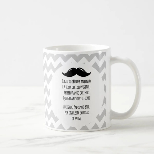 Caneca para Padrinho Presente Criativo e Especial Batizado