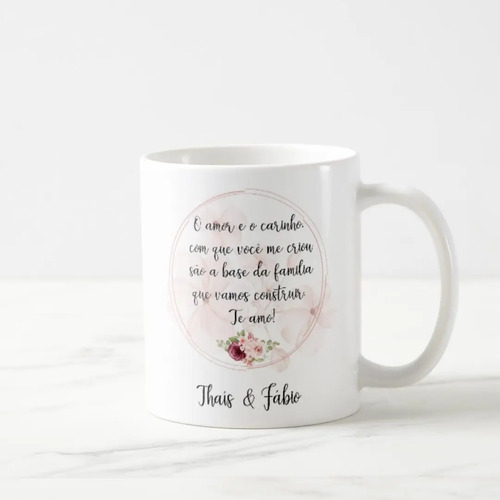 Kit Personalizado Casamento 2 Canecas Pai e Mãe do Noivo