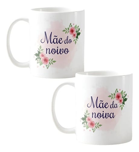 Caneca Lembrança Mãe Casamento - Kit 2 Unidades - Casamento (Noiva)
