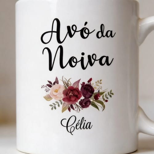 Kit Presente 2 Canecas Personalizadas Avó e Avô da Noiva