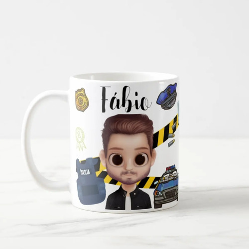 Caneca Personalizada Presente Criativo Policial