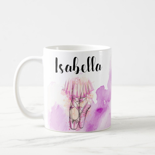 Caneca Personalizada Criativa Presente de Bailarina com Nome