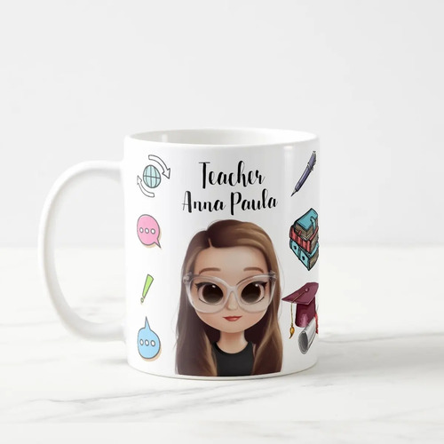 Caneca Personalizada Presente Professor Teacher Miss Inglês