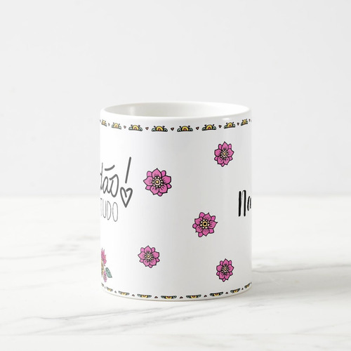 Caneca Personalizada Frase Gratidão Muda Tudo com Nome