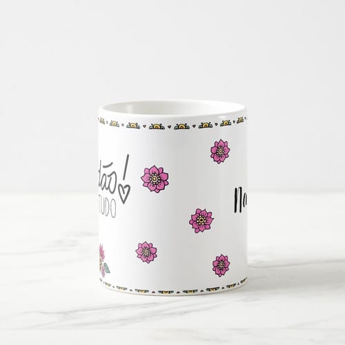 Caneca Personalizada Frase Gratidão Muda Tudo com Nome