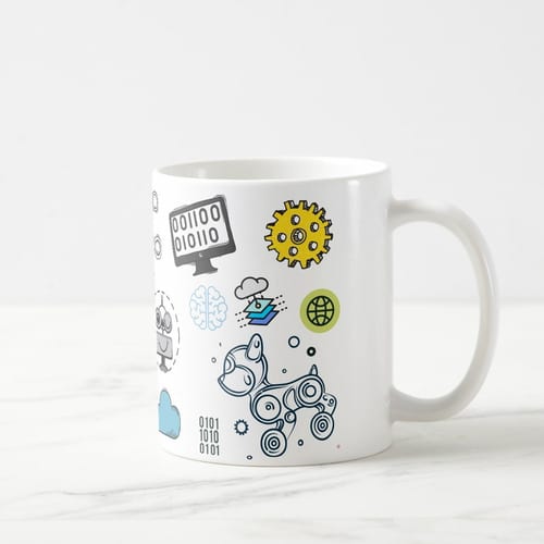 Caneca Personalizada Professor de Robótica com Nome