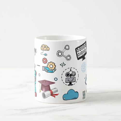 Caneca Personalizada Professor de Robótica com Nome