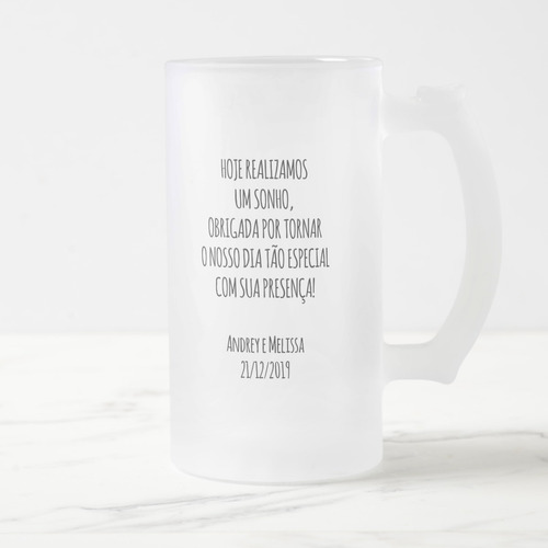 Copo de Cerveja Personalizado Presente Familia Casamento Pai