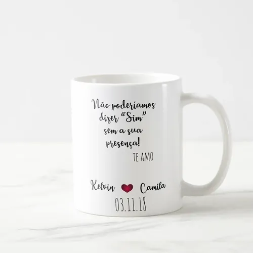 Caneca Personalizada Irmão da Noiva de Casamento Gravata